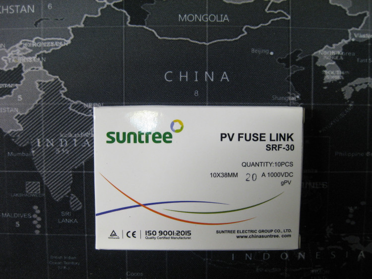 فیوز سیلندری 20 آمپر 1000 ولت DC برند Suntree
